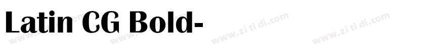 Latin CG Bold字体转换
